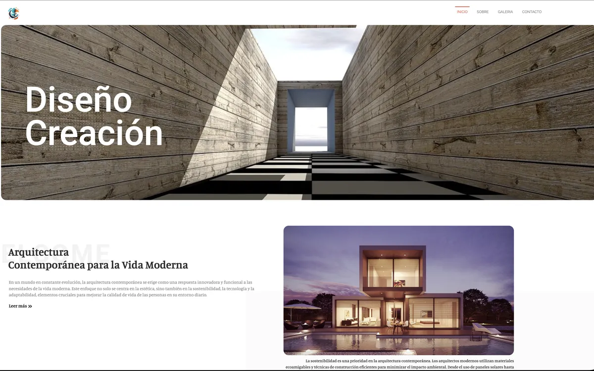 Web de un estudio de arquitectura